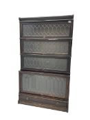 Globe Wernicke - early 20th century oak stacking library bookcase
