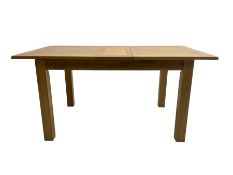 Light oak extending dining table