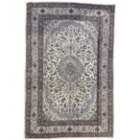 Fine Persian Nain ivory ground carpet