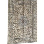 Persian Nain ivory ground carpet