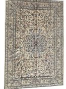 Persian Nain ivory ground carpet