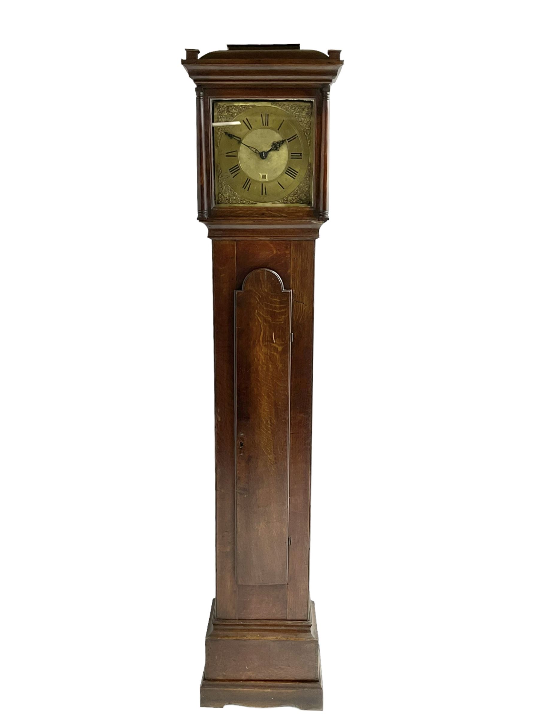 Humphrey Hadley of Birmingham - mid 18th century 30-hour oak longcase clock