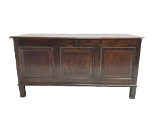 Large 18th to early 19th century oak coffer
