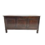 Large 18th to early 19th century oak coffer