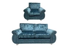 DFS - two seat sofa of scrolling design