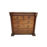 Late 19th century flame mahogany chest