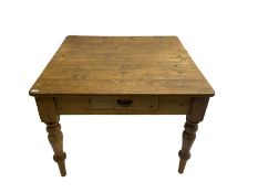 Early 20th century rustic pine kitchen table