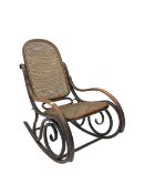 Early 20th century Michael Thonet design bentwood rocking chair