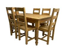 Solid pine dining table