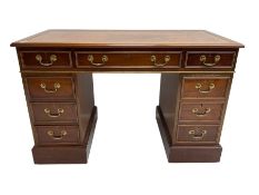 Georgian design mahogany twin pedestal desk