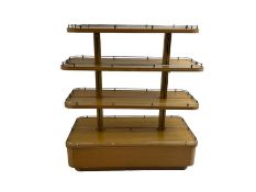 Early to mid-20th century Art Deco design oak shop display stand