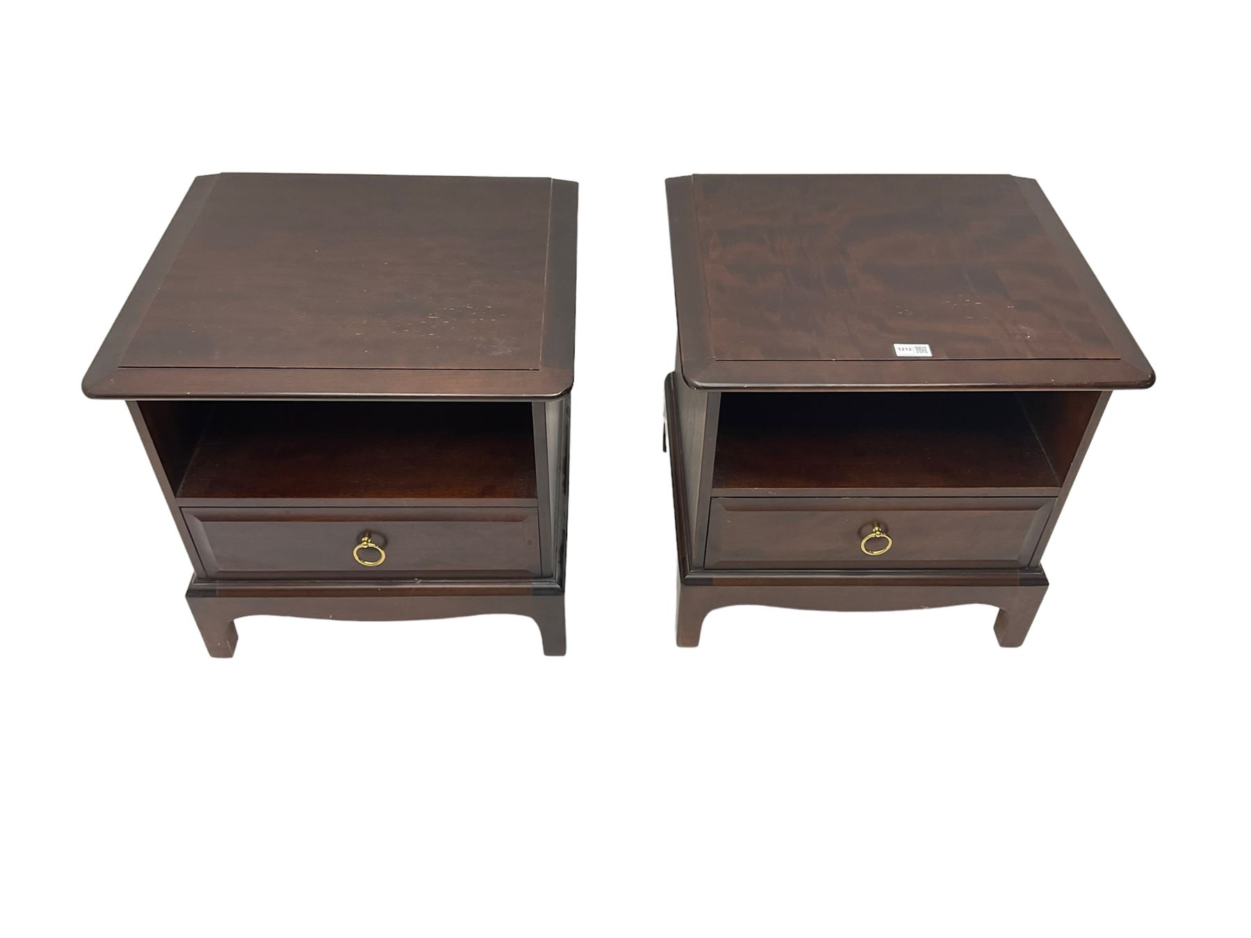 Stag Minstrel - pair of mahogany bedside lamp tables - Image 2 of 6