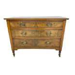 Edwardian walnut straight front chest