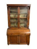 Mid-19th century mahogany secretaire bookcase