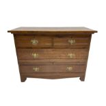 Edwardian oak straight front chest