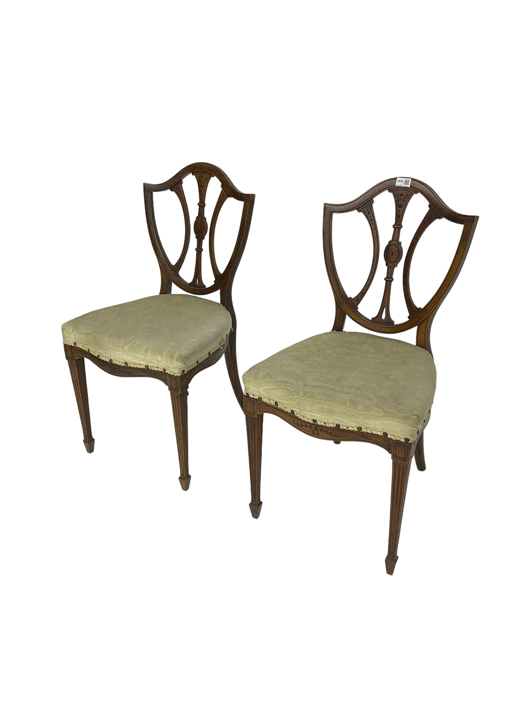 Pair late 19th century rosewood dining chairs - Image 6 of 6