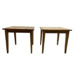 Pair oak tables