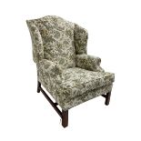 Georgian design wingback armchair