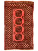 Turkman Bokhara red ground rug