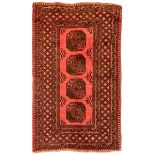 Turkman Bokhara red ground rug