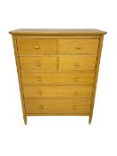 Light oak seven drawer chest