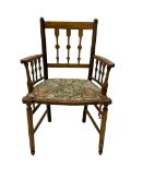 19th century ash and beech Sussex type elbow chair