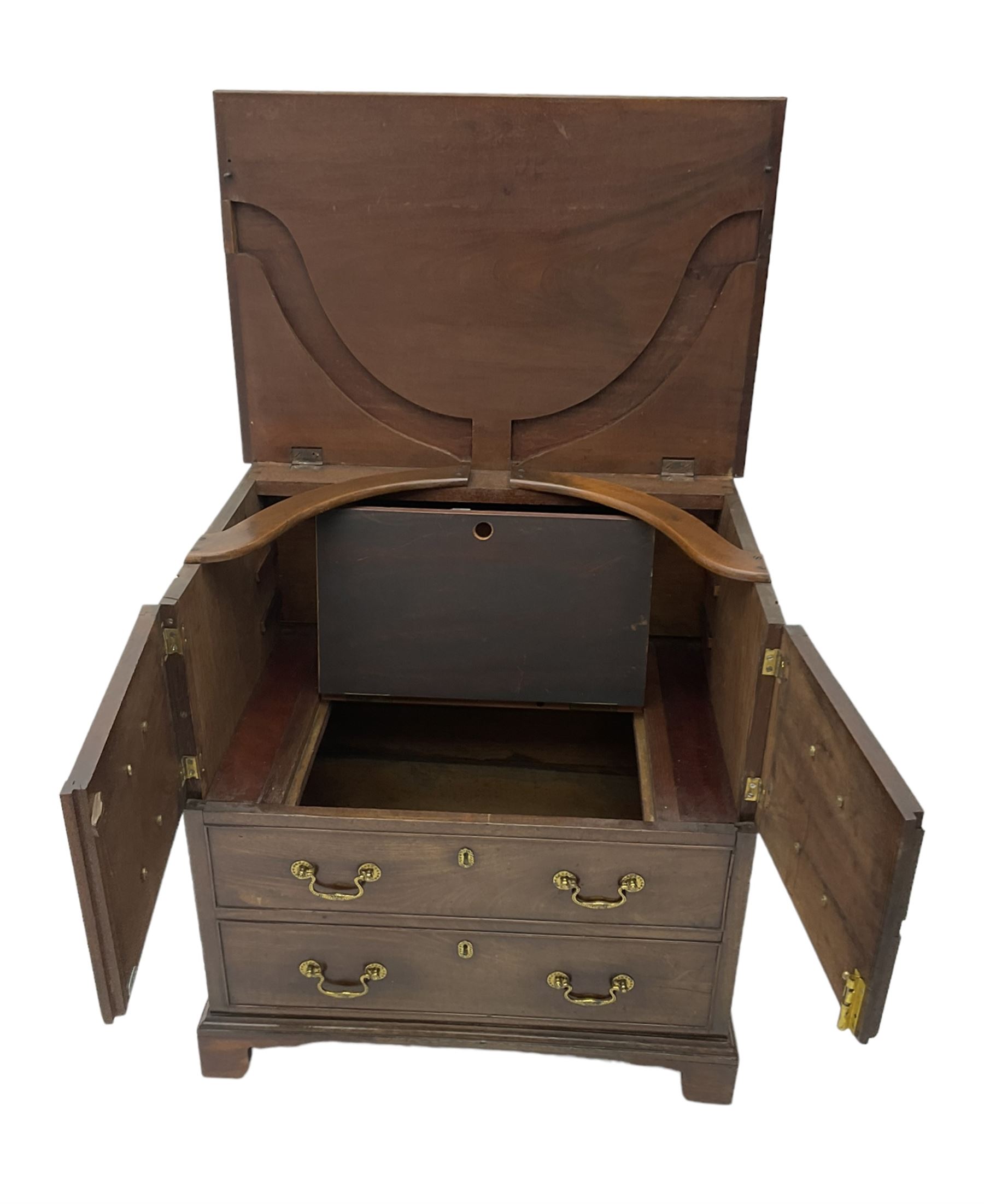 George III mahogany commode chest - Image 6 of 7