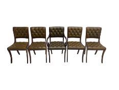 Set five (4+1) Georgian design dining chairs