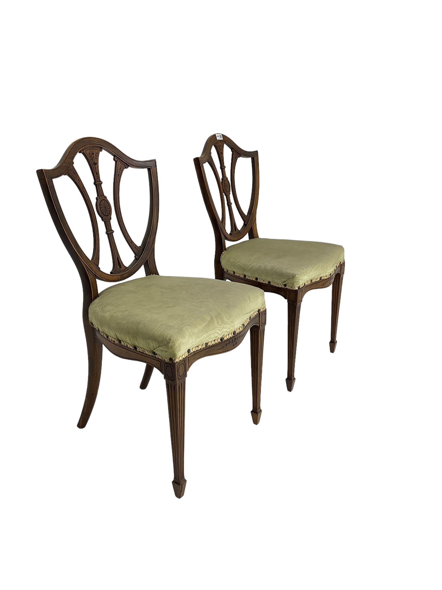 Pair late 19th century rosewood dining chairs - Image 5 of 6