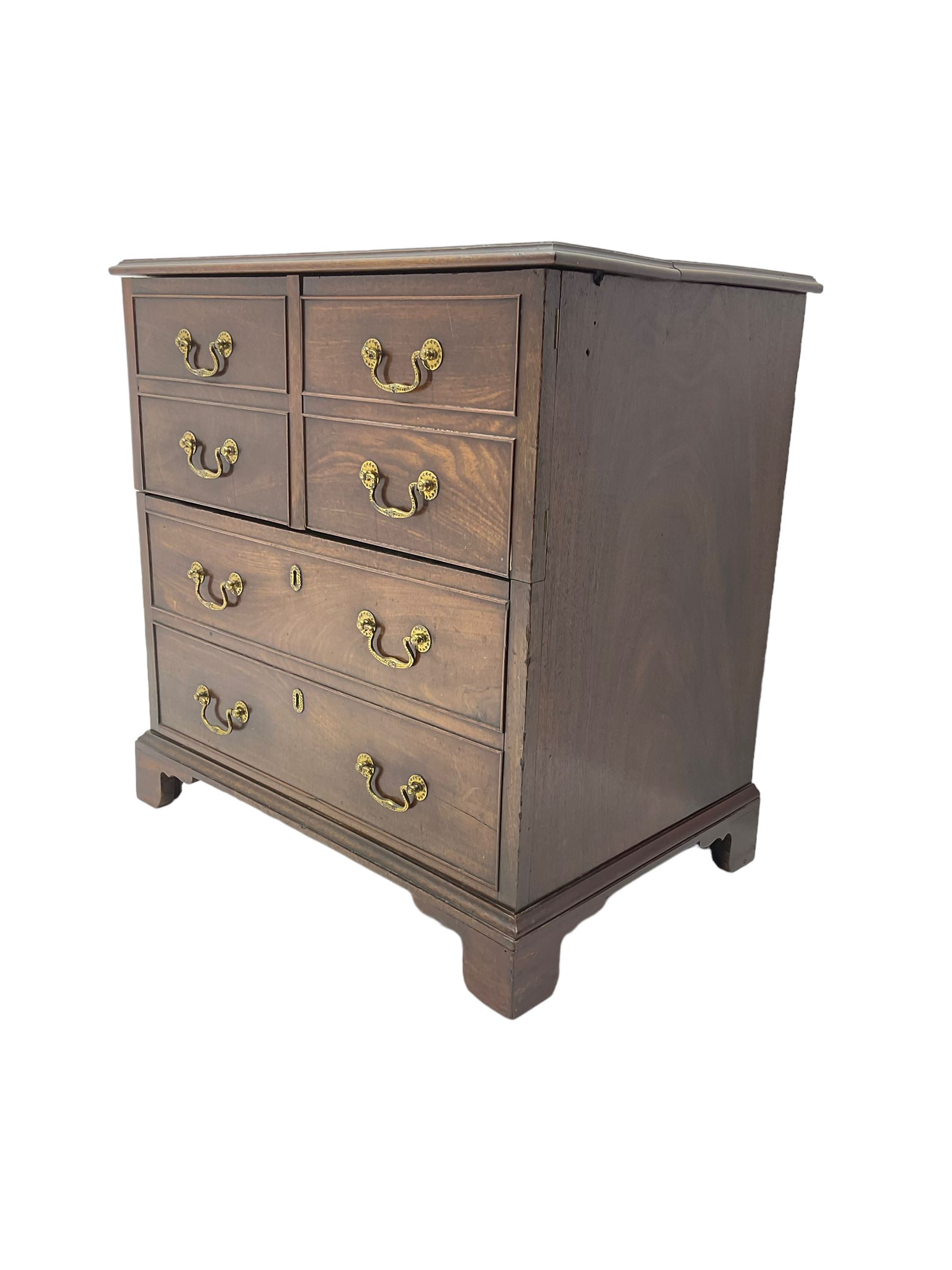 George III mahogany commode chest - Image 4 of 7