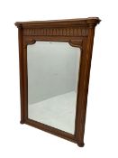 Early 20th century French oak overmantle mirror