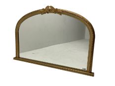 Gilt framed overmantle mirror