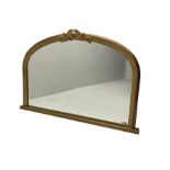 Gilt framed overmantle mirror