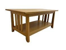 Light oak coffee table