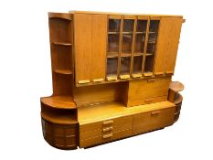 G-Plan - teak three sectional wall unit