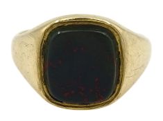 9ct gold bloodstone signet ring
