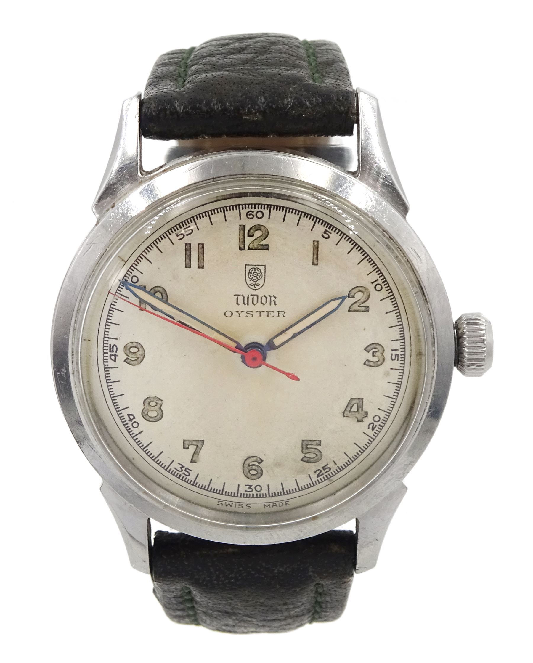 Tudor Oyster gentleman's stainless steel manual wind wristwatch