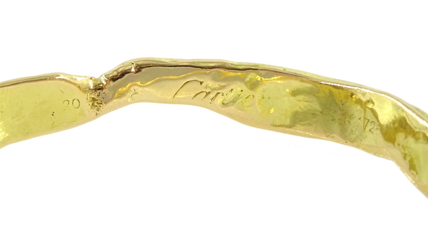 18ct gold bangle stamped 750 Cartier - Image 4 of 5