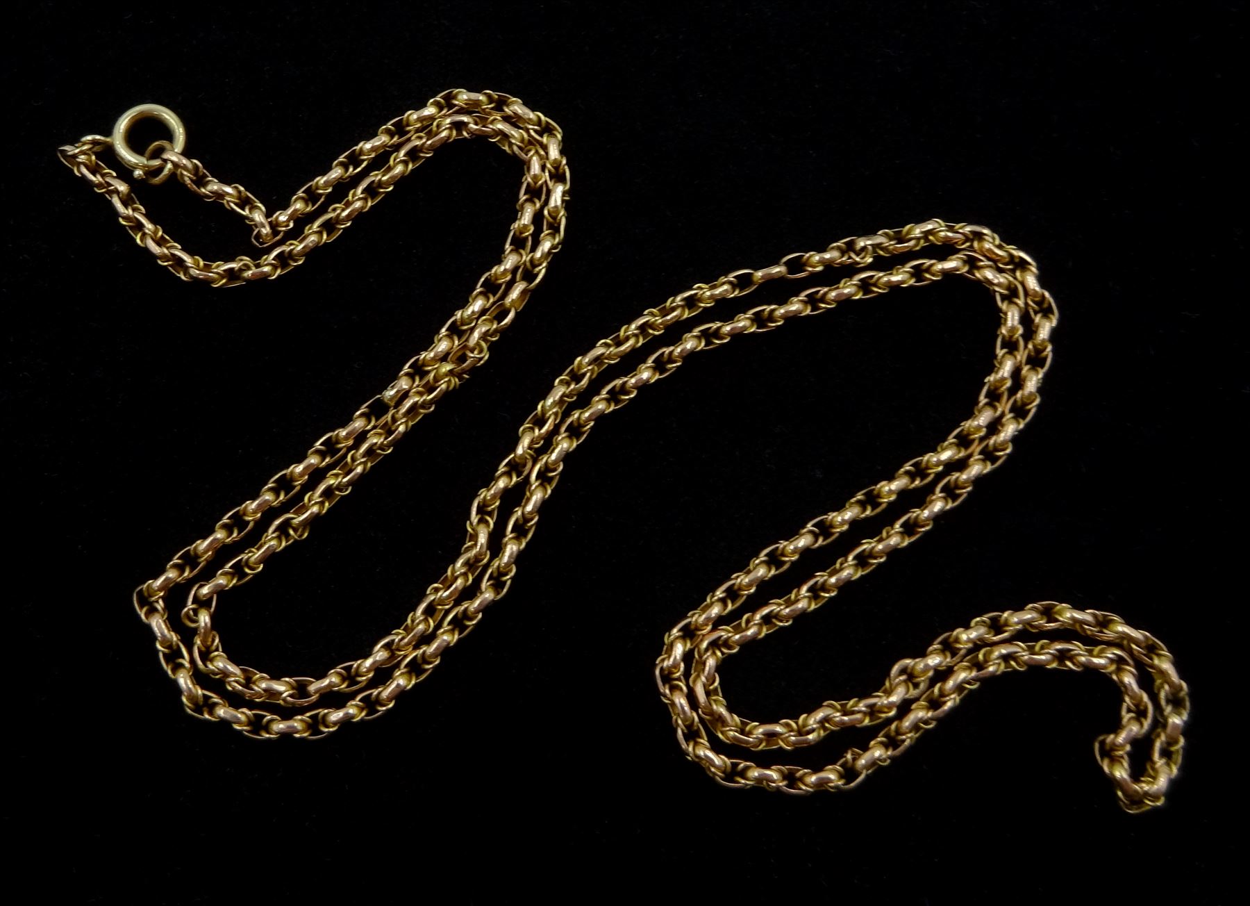 Early 20th century rose gold link necklace - Image 2 of 2