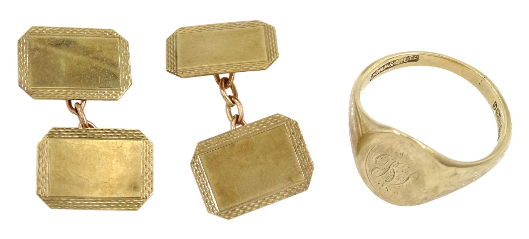 Gold signet ring