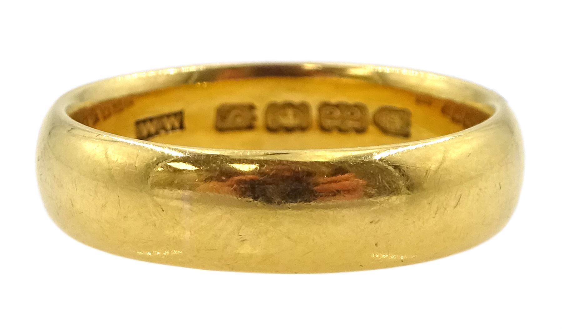 Early 20th century 22ct gold wedding band