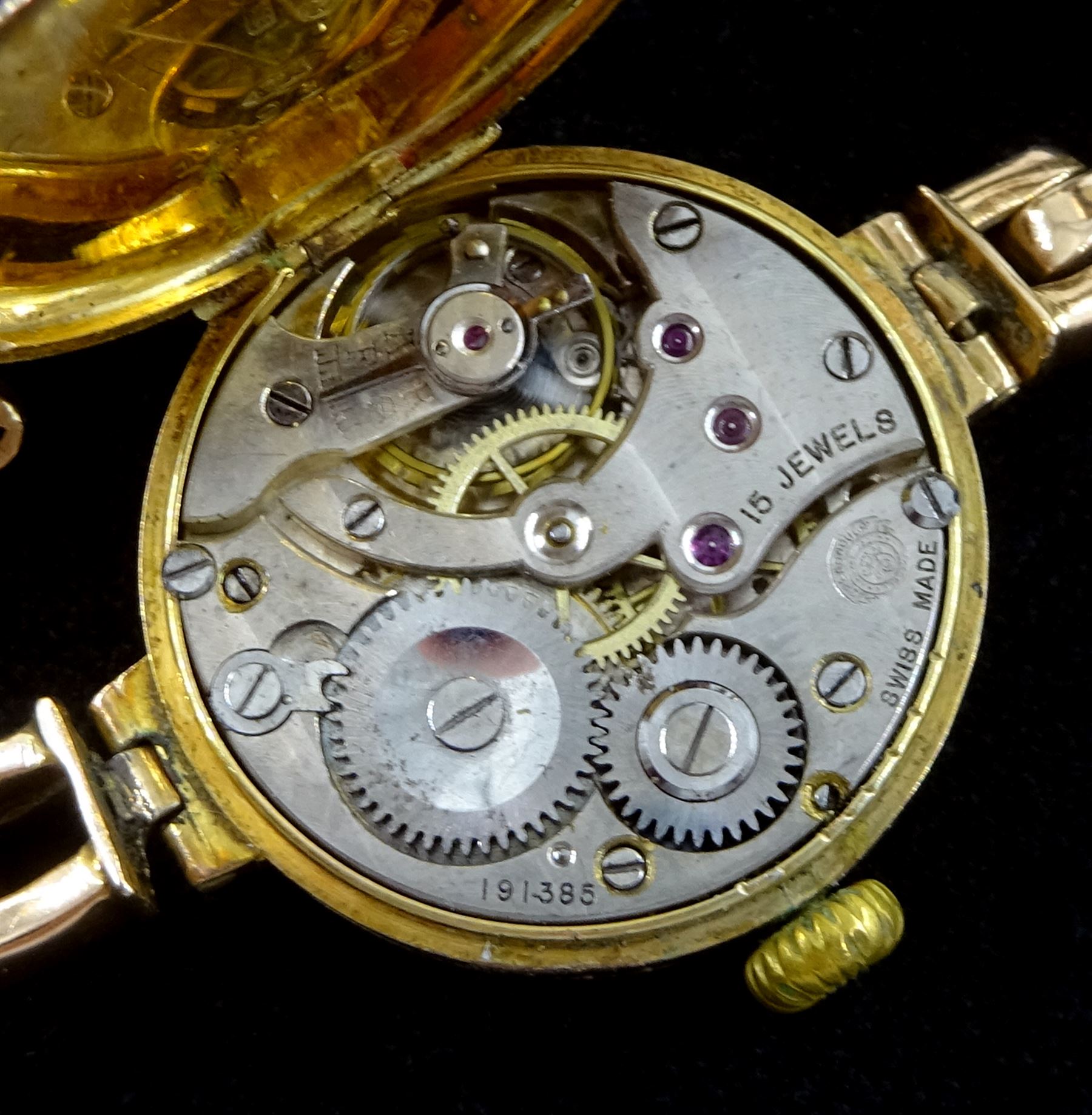 Early 20th century 9ct gold ladies manual wind wristwatch - Image 3 of 3