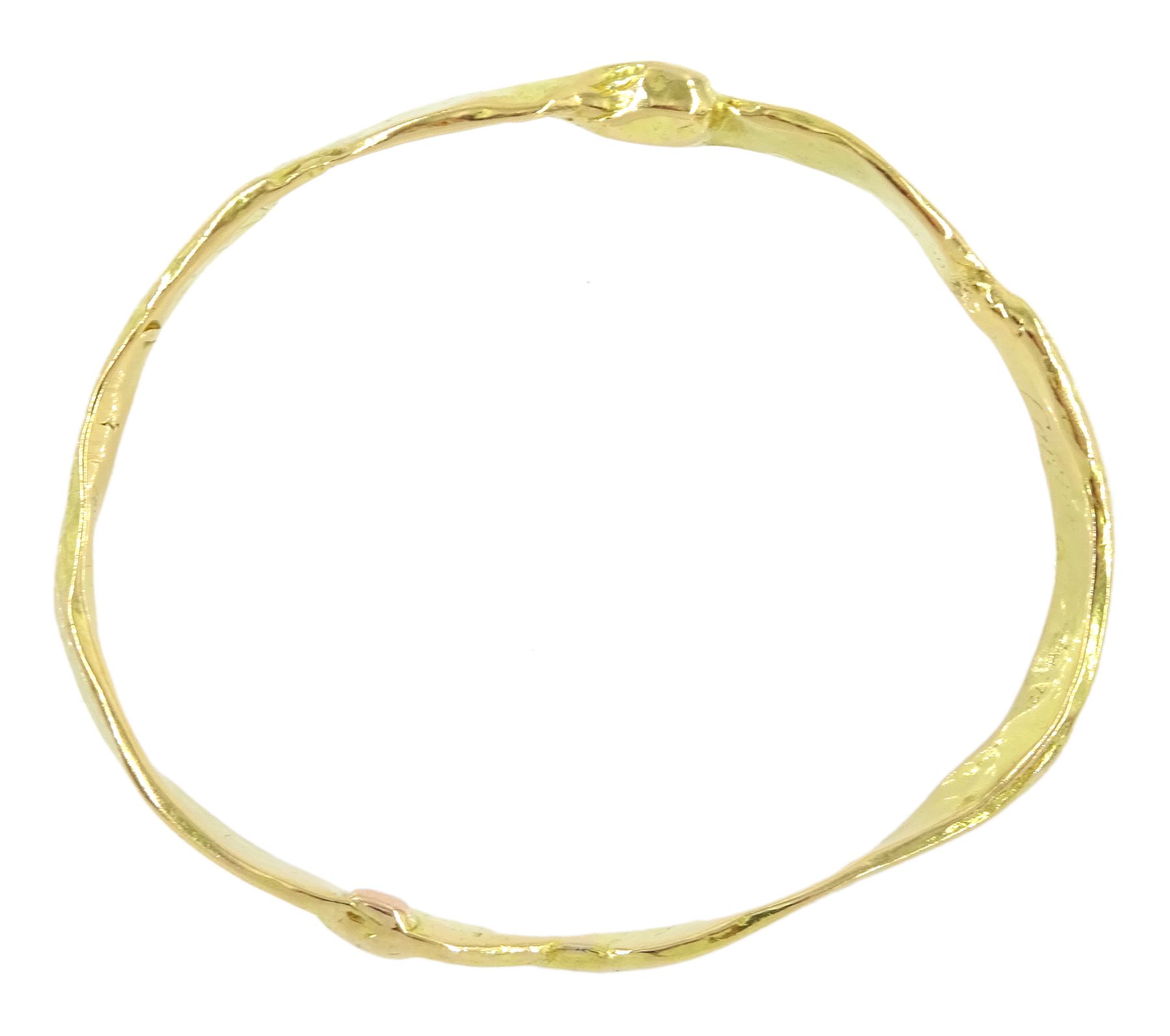 18ct gold bangle stamped 750 Cartier - Image 5 of 5