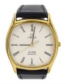 Omega De Ville gentleman's gold plated and stainless steel quartz wristwatch