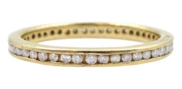 9ct gold channel set diamond full eternity ring