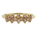 9ct gold round brilliant cut champagne diamond ring