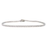 18ct white gold round brilliant cut diamond bracelet