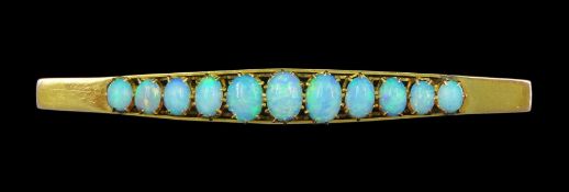 Early 20th century gold graduating eleven stone opal brooch
