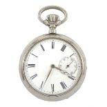 Early 20th century nickle open face keyless minute repeating pocket watch