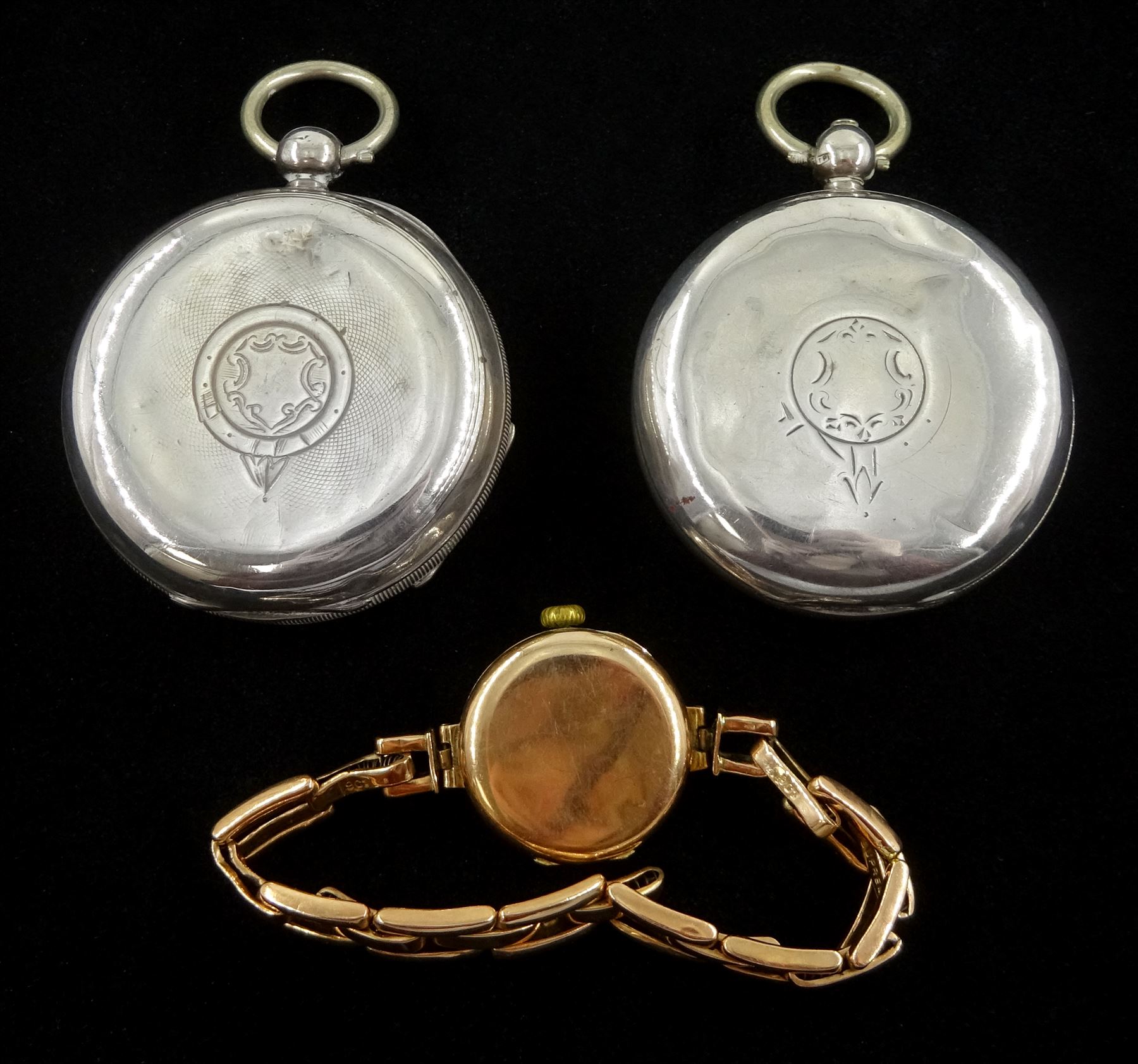 Early 20th century 9ct gold ladies manual wind wristwatch - Image 2 of 3